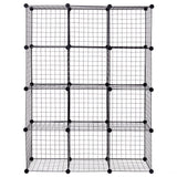 42" x 14" x 56" DIY 12-Cube Metal Grid Wire Storage Cubes