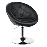 1 Piece Modern Adjustable Swivel Round PU Leather Chair