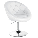1 Piece Modern Adjustable Swivel Round PU Leather Chair