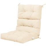22 x 44 Inch Tufted Outdoor Patio Chair Seating Pad
