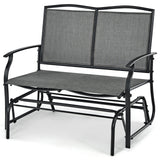 Outdoor Iron Patio Rocking Chair for Backyard and Lawn