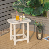 18 Inch Weather Resistant Side Table for Garden Yard Patio
