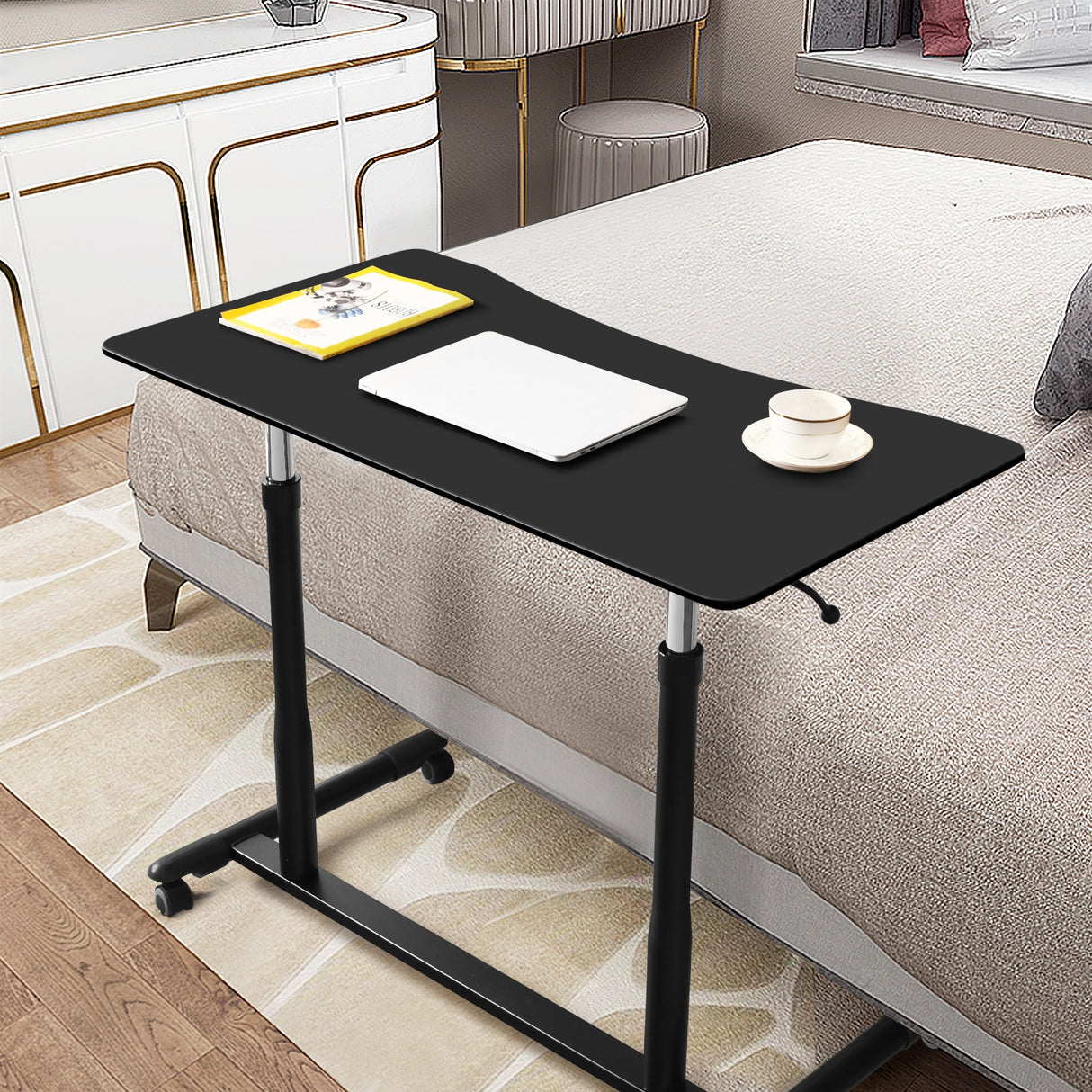Height Adjustable Computer Desk Sit to Stand Rolling Table