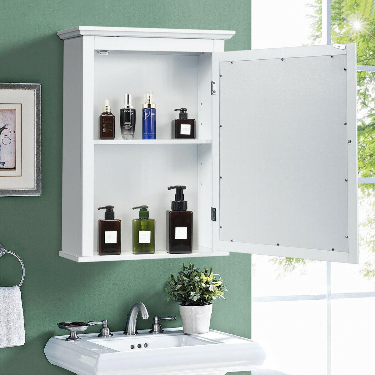 Bathroom Wall Mounted Storage Mirror Medicine Cabinet