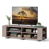 Console Storage Entertainment Media Wood TV Stand