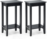 Set of 2 Versatile 2-Tier End Table with Storage Shelf