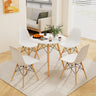 5 Pieces Table Set With Solid Wood Leg For Dining Room