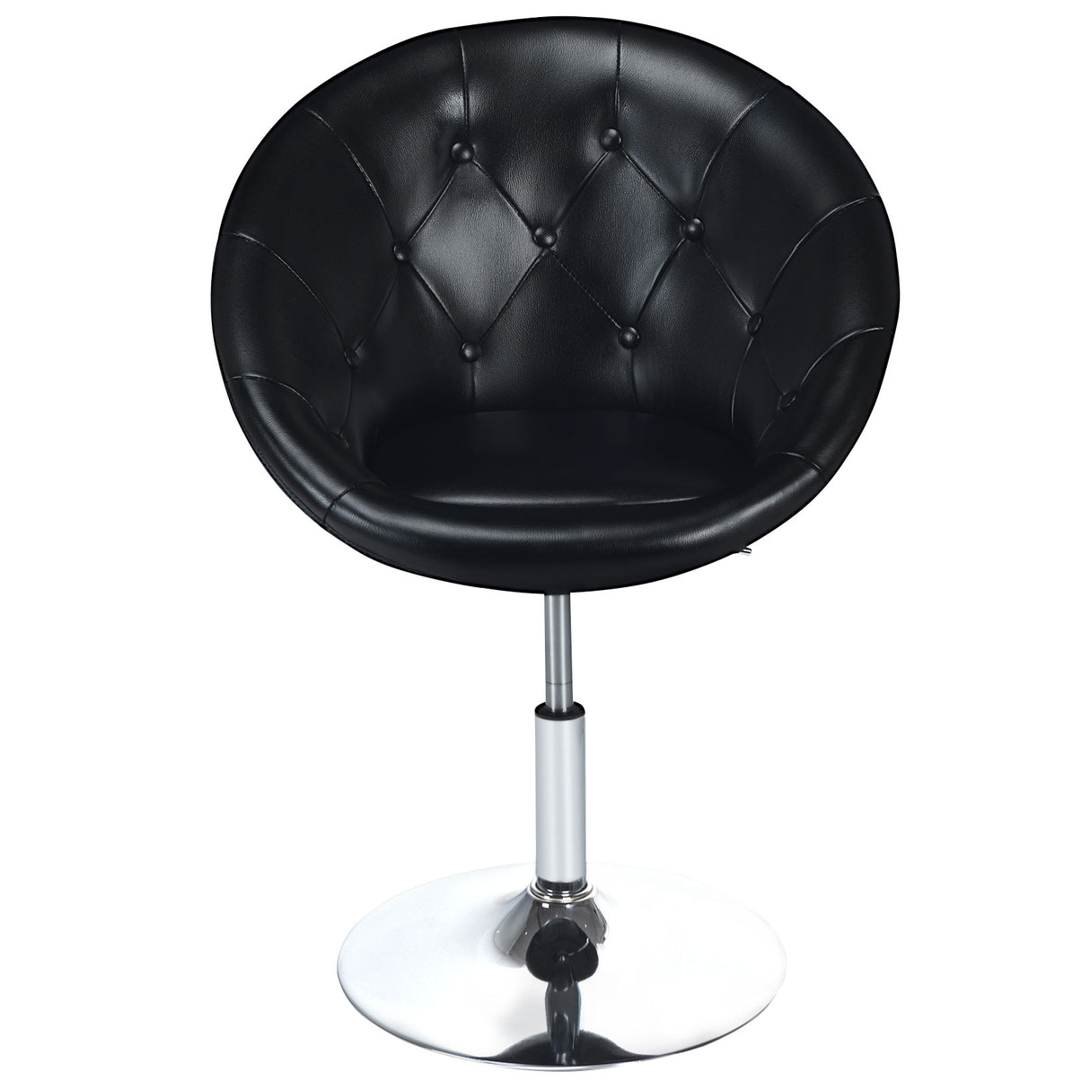 1 Piece Modern Adjustable Swivel Round PU Leather Chair