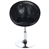 1 Piece Modern Adjustable Swivel Round PU Leather Chair