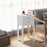 Side Table End Accent Table with 2 Drawers
