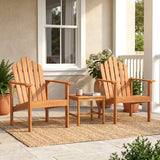 2-Pack/1-Pack Stackable Adirondack Chairs with Solid Acacia Wood for Patio