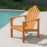 2-Pack/1-Pack Stackable Adirondack Chairs with Solid Acacia Wood for Patio