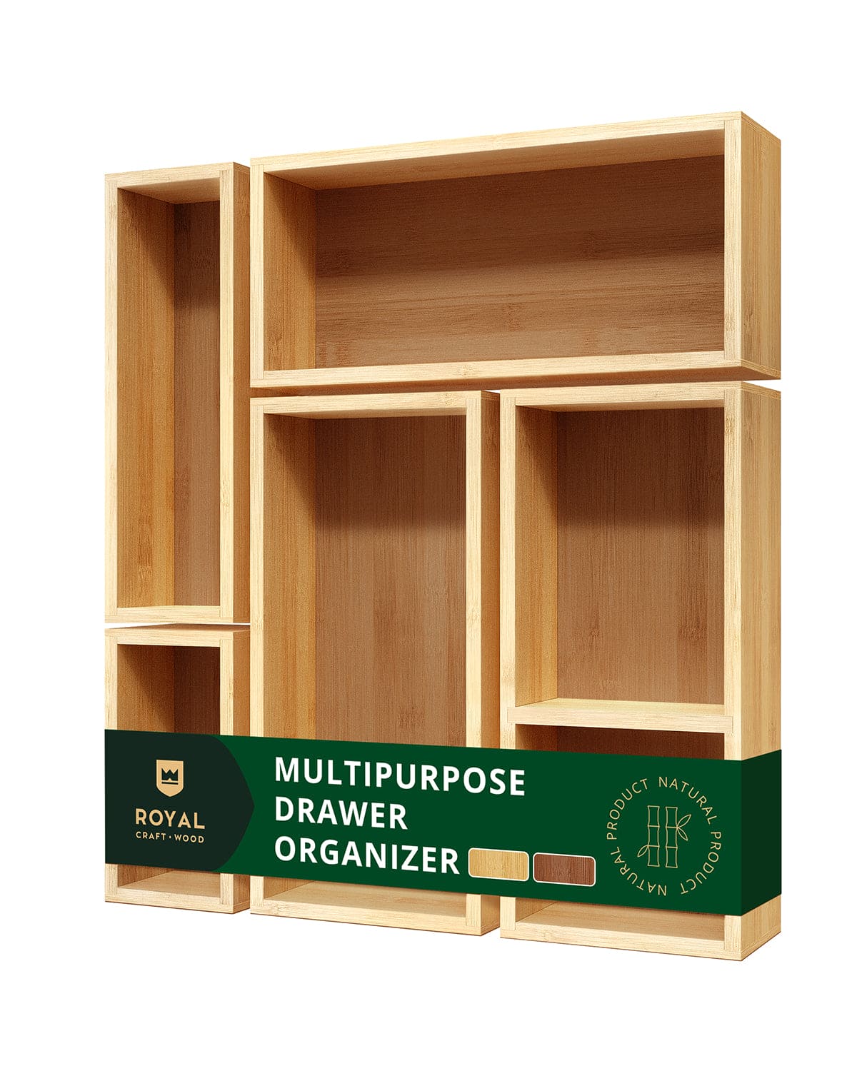 Storage Box Set of 5, Natural