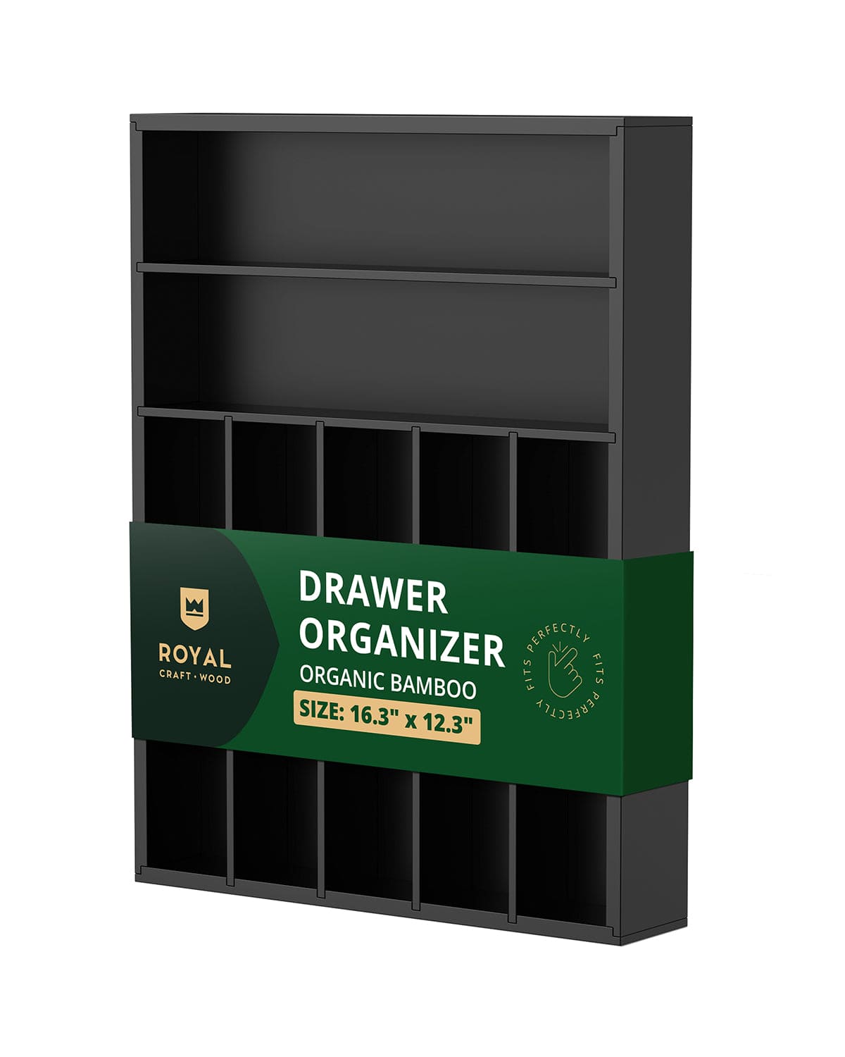 Basic Silverware Drawer Organizer, Black