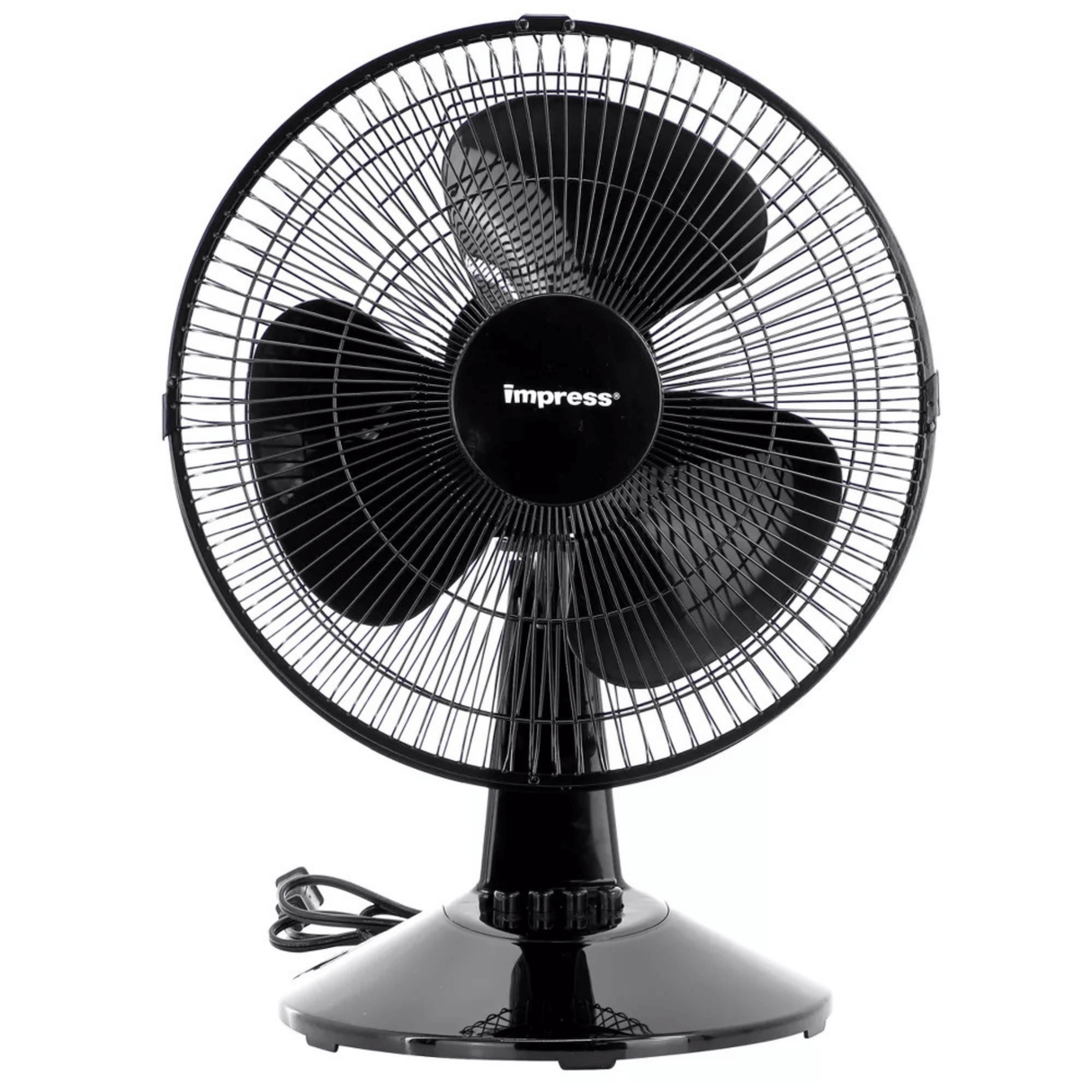 Impress 12-Inch 3-Speed Oscillating Desk and Table Fan