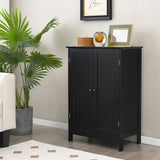 Bathroom Floor Storage Double Door Cupboard Cabinet