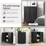 Bathroom Floor Storage Double Door Cupboard Cabinet