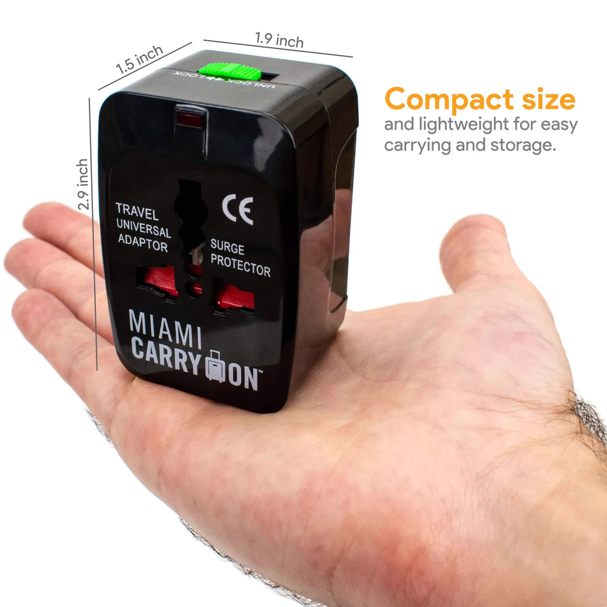 Surge Protected Travel Power Adapter