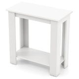 2-Tier Modern Compact End Table with Storage Shelf