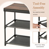 2-Drawer Nightstand with Removable Fabric Bins and Pull Handles Set of 2-Black