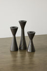 Geo Tealight Wooden Candle Holder White, Black, Natural