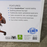 LAZBOY Bradley Executive Rolling Office Chair Brown 44762 1104593 La-Z-Boy