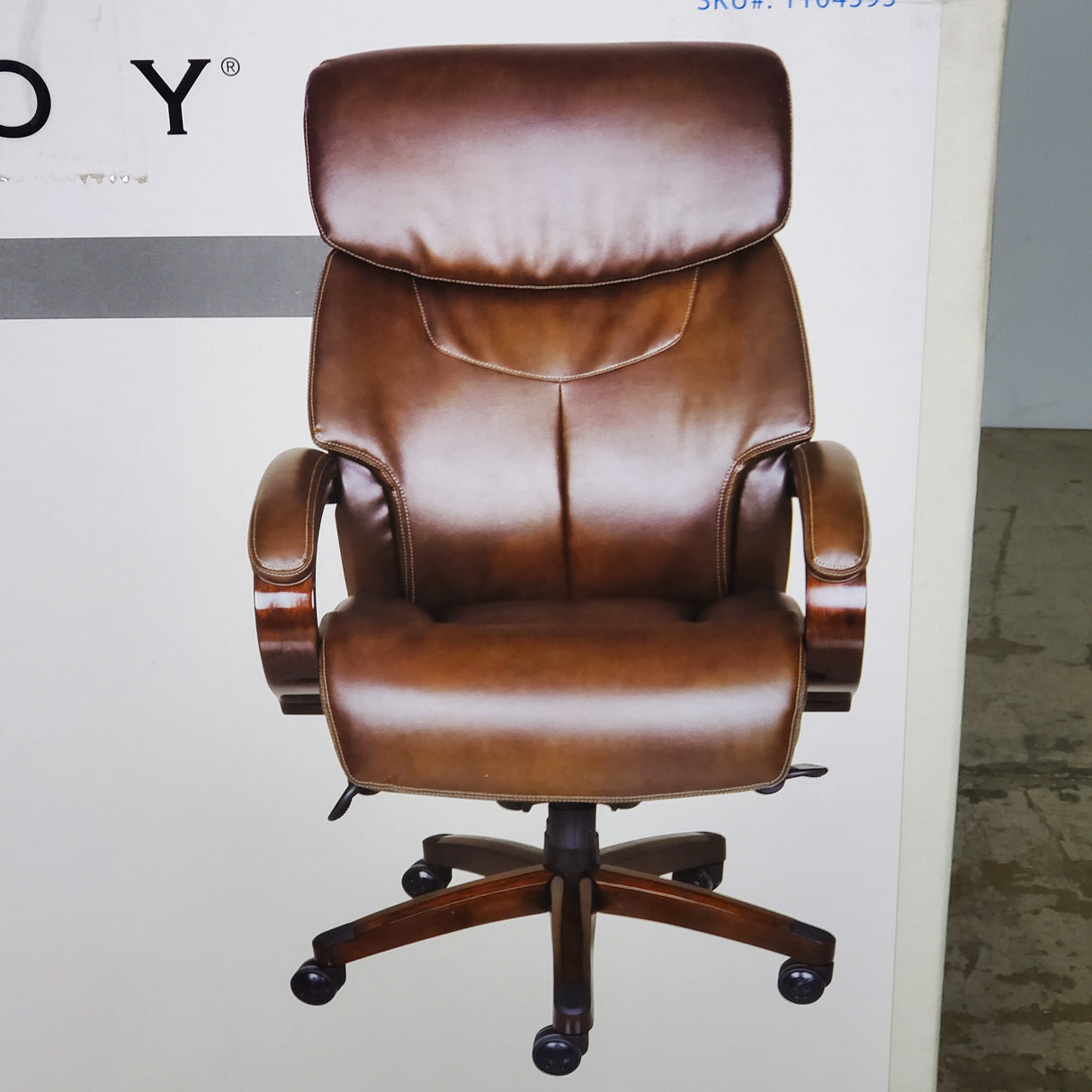 LAZBOY Bradley Executive Rolling Office Chair Brown 44762 1104593 La-Z-Boy