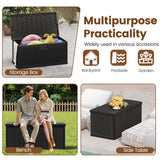 100 Gallon Large Deck Box with Lockable Lid for Patio