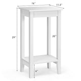 Set of 2 Versatile 2-Tier End Table with Storage Shelf