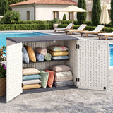 20 Cu.Ft Horizontal Resin Storage Shed with Adjustable Shelf