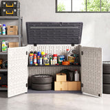 20 Cu.Ft Horizontal Resin Storage Shed with Adjustable Shelf