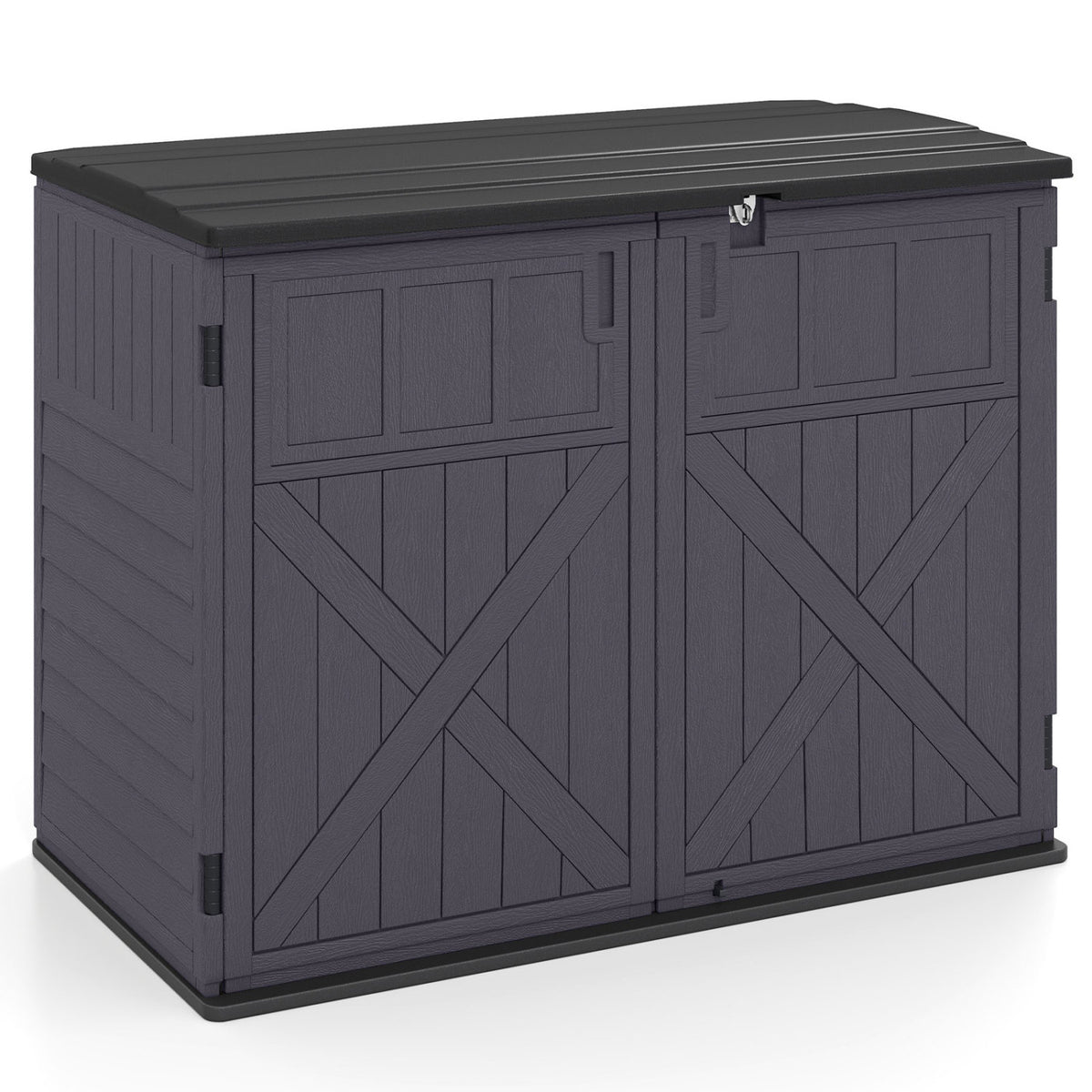 20 Cu.Ft Horizontal Resin Storage Shed with Adjustable Shelf
