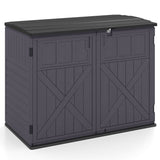20 Cu.Ft Horizontal Resin Storage Shed with Adjustable Shelf