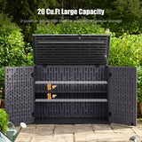 20 Cu.Ft Horizontal Resin Storage Shed with Adjustable Shelf