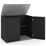 20 Cu.Ft Horizontal Resin Storage Shed with Adjustable Shelf