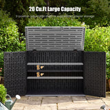 20 Cu.Ft Horizontal Resin Storage Shed with Adjustable Shelf