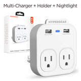 HyperGear Wall Adapter Power Strip White (13623-HYP)