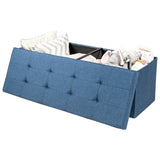 Fabric Folding Storage with Divider Bed End Bench