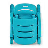 5 Position Adjustable Folding Lounger Chaise Chair on Wheels