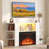 23â Electric Fireplace and 50â Fireplace TV Stand with RGB Lights for Living Room