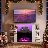 23â Electric Fireplace and 50â Fireplace TV Stand with RGB Lights for Living Room
