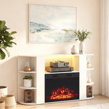 23â Electric Fireplace and 50â Fireplace TV Stand with RGB Lights for Living Room