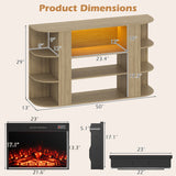 23â Electric Fireplace and 50â Fireplace TV Stand with RGB Lights for Living Room