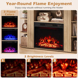 23â Electric Fireplace and 50â Fireplace TV Stand with RGB Lights for Living Room