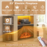 23â Electric Fireplace and 50â Fireplace TV Stand with RGB Lights for Living Room