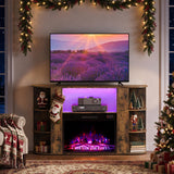 23â Electric Fireplace and 50â Fireplace TV Stand with RGB Lights for Living Room