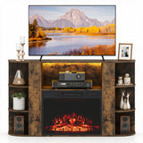 23â Electric Fireplace and 50â Fireplace TV Stand with RGB Lights for Living Room