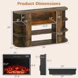 23â Electric Fireplace and 50â Fireplace TV Stand with RGB Lights for Living Room