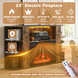 23â Electric Fireplace and 50â Fireplace TV Stand with RGB Lights for Living Room
