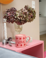 Ceramic Mug with Hand Painted Love - 14.2 oz